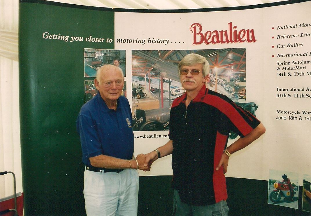 Lord Montagu und Jörg Thomas Födisch beim International Autojumble in Beaulieu 2005